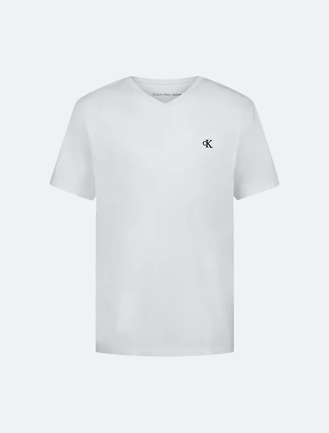 Αγορίστικο μπλουζάκι με Monogram και V-neck Αγορίστικο μπλουζάκι με Monogram και V-neck