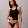 Bikini με γραφικό Monogram και δέσιμο στο πλάι στα κάτω μέρη Bikini με γραφικό Monogram και δέσιμο στο πλάι στα κάτω μέρη