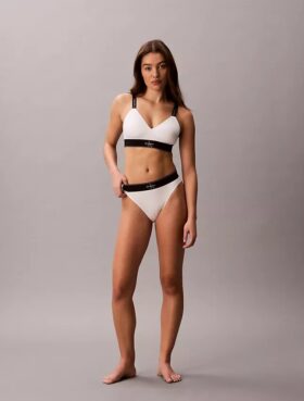 Bikini με ψηλή μέση από ελαστική Microfiber με γραφικό Monogram