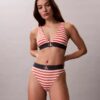 Bikini με ψηλή μέση από ελαστική Microfiber με γραφικό Monogram