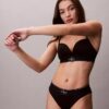Bikini με ψηλή μέση από ελαστική Microfiber με γραφικό Monogram