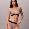 Bikini με ψηλή μέση από ελαστική Microfiber με γραφικό Monogram