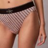 Bikini με ψηλή μέση από ελαστική Microfiber με γραφικό Monogram