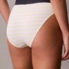 Bikini με ψηλή μέση από ελαστική Microfiber με γραφικό Monogram Bikini με ψηλή μέση από ελαστική Microfiber με γραφικό Monogram