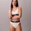 Bikini με ψηλή μέση από ελαστική Microfiber με γραφικό Monogram Bikini με ψηλή μέση από ελαστική Microfiber με γραφικό Monogram