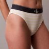 Bikini με ψηλή μέση από ελαστική Microfiber με γραφικό Monogram Bikini με ψηλή μέση από ελαστική Microfiber με γραφικό Monogram