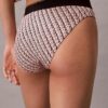 Bikini με ψηλή μέση από ελαστική Microfiber με γραφικό Monogram