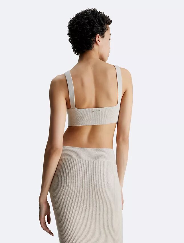 Bralette από μείγμα μαλλιού με ραβδώσεις Bralette από μείγμα μαλλιού με ραβδώσεις