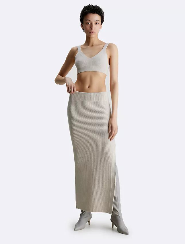 Bralette από μείγμα μαλλιού με ραβδώσεις Bralette από μείγμα μαλλιού με ραβδώσεις