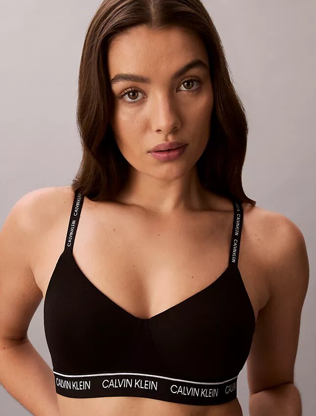 Bralette χωρίς μπανέλες με ελαφριά επένδυση και λογότυπο Archive Bralette χωρίς μπανέλες με ελαφριά επένδυση και λογότυπο Archive