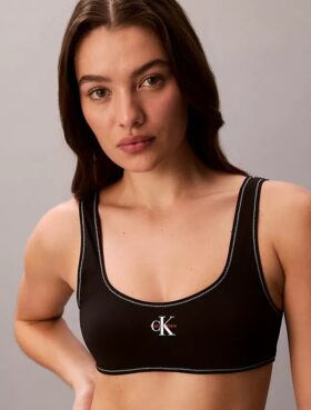 Bralette μαγιό με γραφικό Monogram