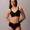 Bralette με γραφικό Monogram από Microfiber με ελαφριά επένδυση Bralette με γραφικό Monogram από Microfiber με ελαφριά επένδυση