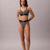 Bralette με γραφικό Monogram από Microfiber με ελαφριά επένδυση Bralette με γραφικό Monogram από Microfiber με ελαφριά επένδυση