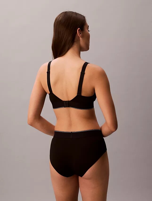Bralette με γραφικό Monogram από Microfiber με ελαφριά επένδυση Bralette με γραφικό Monogram από Microfiber με ελαφριά επένδυση