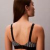 Bralette με γραφικό Monogram από Microfiber με ελαφριά επένδυση Bralette με γραφικό Monogram από Microfiber με ελαφριά επένδυση
