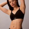 Bralette με γραφικό Monogram από Microfiber με ελαφριά επένδυση Bralette με γραφικό Monogram από Microfiber με ελαφριά επένδυση