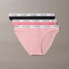Carousel Βαμβακερό Cotton Stretch ριμπ 3-Pack Bikini
