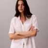 Χαλαρό πουκάμισο με κουμπιά από μείγμα βαμβακιού Χαλαρό πουκάμισο με κουμπιά από μείγμα βαμβακιού