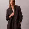 Χαλαρό σακάκι από μείγμα μαλλιού με μοτίβο houndstooth Χαλαρό σακάκι από μείγμα μαλλιού με μοτίβο houndstooth