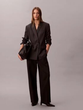 Χαλαρό σακάκι από μείγμα μαλλιού με μοτίβο houndstooth