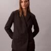 Χαλαρό σακάκι από μείγμα μαλλιού με μοτίβο houndstooth Χαλαρό σακάκι από μείγμα μαλλιού με μοτίβο houndstooth