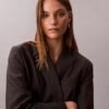 Χαλαρό σακάκι από μείγμα μαλλιού με μοτίβο houndstooth Χαλαρό σακάκι από μείγμα μαλλιού με μοτίβο houndstooth