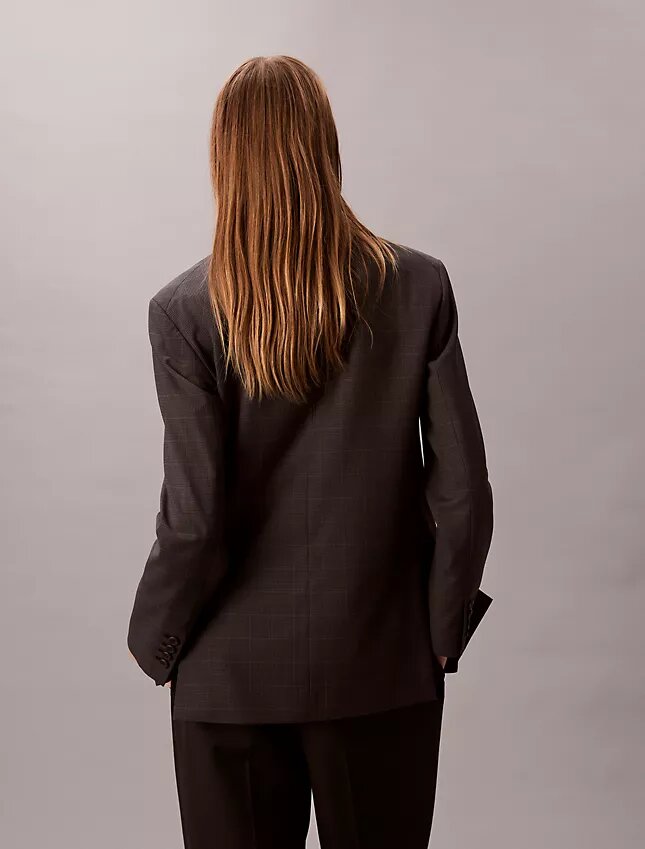Χαλαρό σακάκι από μείγμα μαλλιού με μοτίβο houndstooth Χαλαρό σακάκι από μείγμα μαλλιού με μοτίβο houndstooth