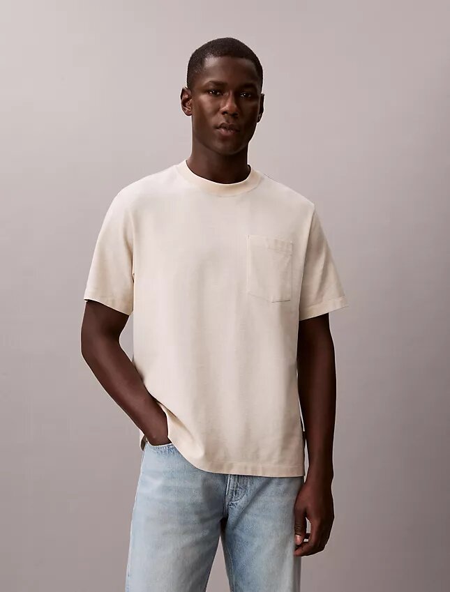 Χαλαρό T-shirt από μείγμα βαμβακιού Χαλαρό T-shirt από μείγμα βαμβακιού