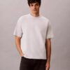 Χαλαρό T-shirt με γραφικό Monologo σε φθαρμένο στυλ Χαλαρό T-shirt με γραφικό Monologo σε φθαρμένο στυλ