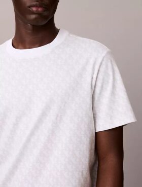 Χαλαρό T-shirt με μοτίβο Monogram σε όλη την επιφάνεια
