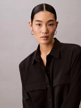 Χαλαρό Utility Shirt με κουμπιά