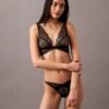 CK Black Geo Lace Σουτιέν τριγωνικό Unlined