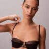 CK Black γεωμετρικό δαντελένιο σουτιέν μπαλκονέ Unlined CK Black γεωμετρικό δαντελένιο σουτιέν μπαλκονέ Unlined