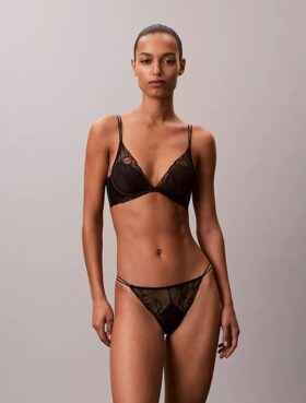 CK Black Λουλουδάτη δαντέλα Bikini