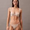 CK Black Μαύρο μπαλκονέ σουτιέν Unlined με λουλουδάτη δαντέλα CK Black Μαύρο μπαλκονέ σουτιέν Unlined με λουλουδάτη δαντέλα