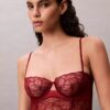 CK Black Μαύρο μπαλκονέ σουτιέν Unlined με λουλουδάτη δαντέλα CK Black Μαύρο μπαλκονέ σουτιέν Unlined με λουλουδάτη δαντέλα