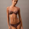 CK Black Μαύρο μπαλκονέ σουτιέν Unlined με λουλουδάτη δαντέλα