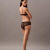 CK Black Μαύρο σουτιέν με βαθύ ντεκολτέ και λουλουδάτο δαντέλα