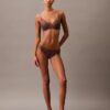 CK Black Push-Up Plunge Bra with Floral Lace CK Black Push-Up Plunge Bra with Floral Lace