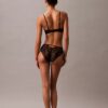 CK Black Push-Up Plunge Bra with Floral Lace CK Black Push-Up Plunge Bra with Floral Lace