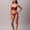 CK Black Thong με λουλουδάτο δαντέλα CK Black Thong με λουλουδάτο δαντέλα