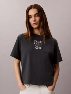 Ck Ny Φανελάκι με φωτογραφικό σχέδιο και φαρδιά γραμμή