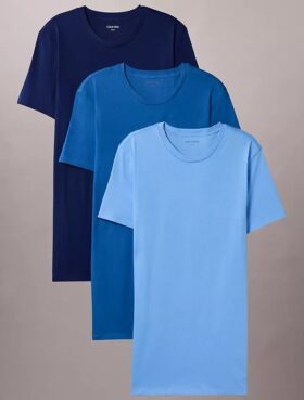 Cotton Classics Σετ 3 κλασικών T-shirt με στρογγυλό λαιμό