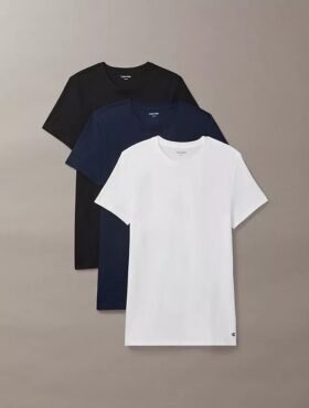 Cotton Classics Σετ 3 κλασικών T-shirt με στρογγυλό λαιμό