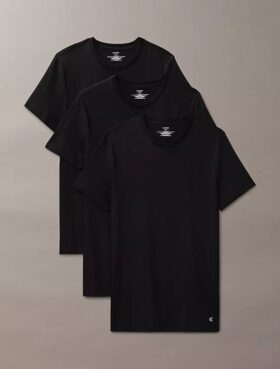 Cotton Classics Σετ 3 κλασικών T-shirt με στρογγυλό λαιμό