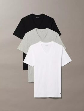 Cotton Classics Σετ 3 τεμαχίων Κλασική εφαρμογή Μπλούζα με V λαιμόκοψη