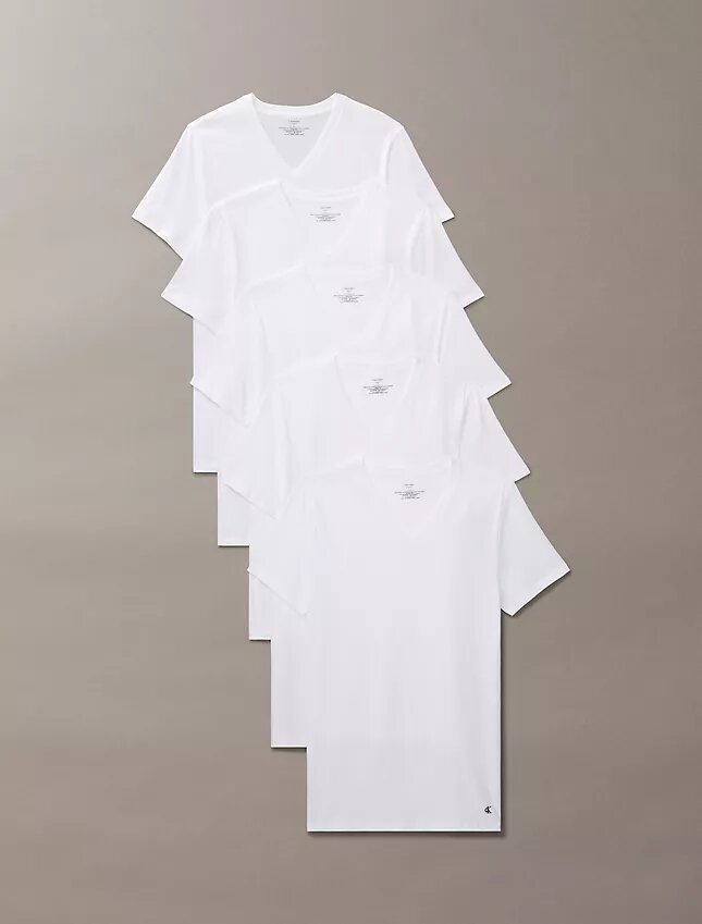 Cotton Classics Σετ 5 τεμαχίων Κλασική εφαρμογή T-shirt με V λαιμόκοψη Cotton Classics Σετ 5 τεμαχίων Κλασική εφαρμογή T-shirt με V λαιμόκοψη