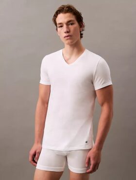 Cotton Classics Σετ 5 τεμαχίων Κλασική εφαρμογή T-shirt με V λαιμόκοψη
