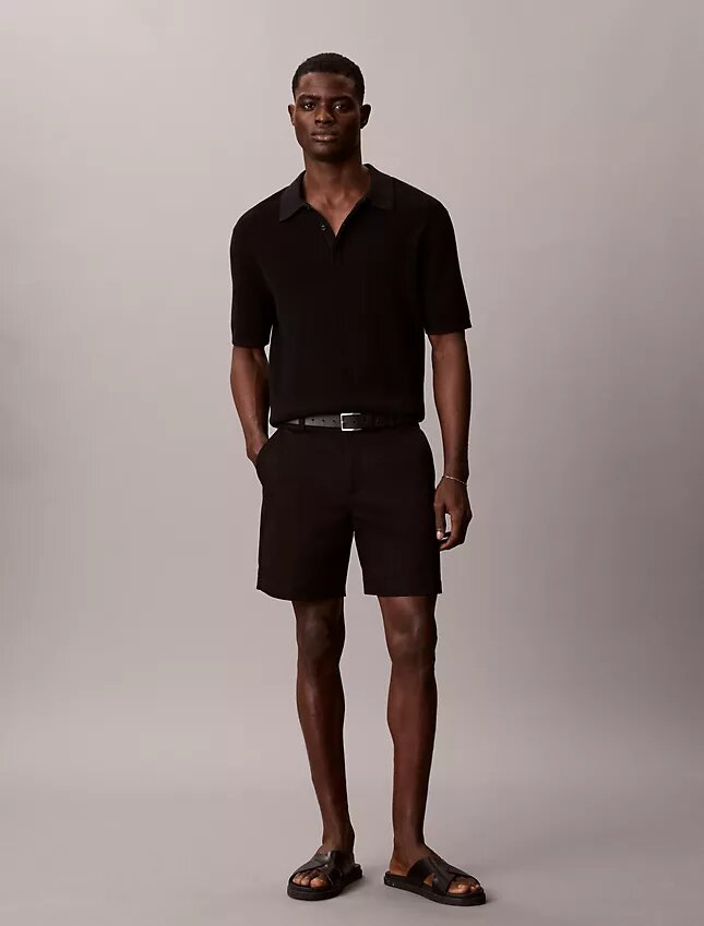 Cotton Stretch ελαστικά σορτς με ίσια γραμμή Cotton Stretch ελαστικά σορτς με ίσια γραμμή