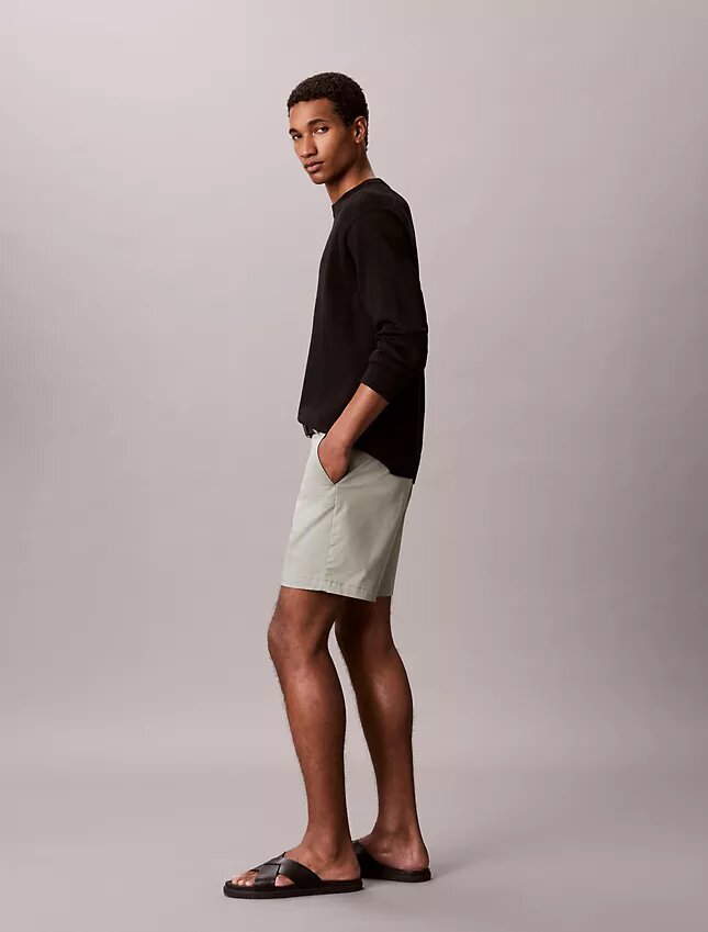 Cotton Stretch ελαστικά σορτς με ίσια γραμμή Cotton Stretch ελαστικά σορτς με ίσια γραμμή